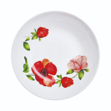(6 Soup Bowls) Luminarc 18pc Glass Flower Dinner Set Tableware