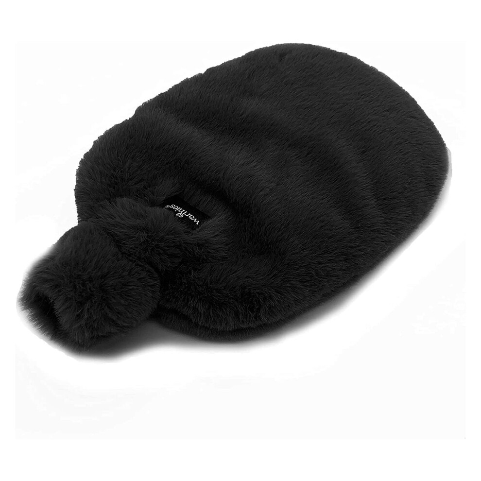 Warmies Lavender Luxury Scent Charcoal Faux Fur Microwave Heatable Bottle