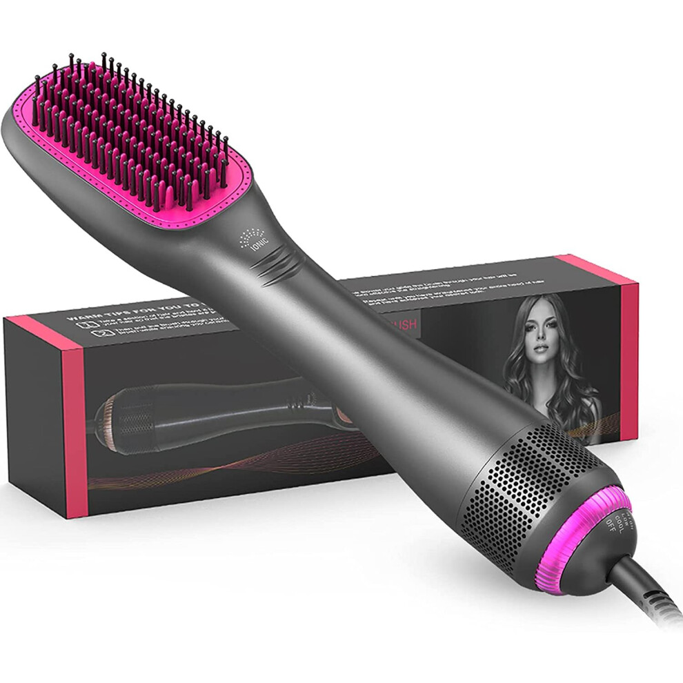 APOKE 3 in 1 Hair Dryer Brush & Straightener Brush, Professional 1200W