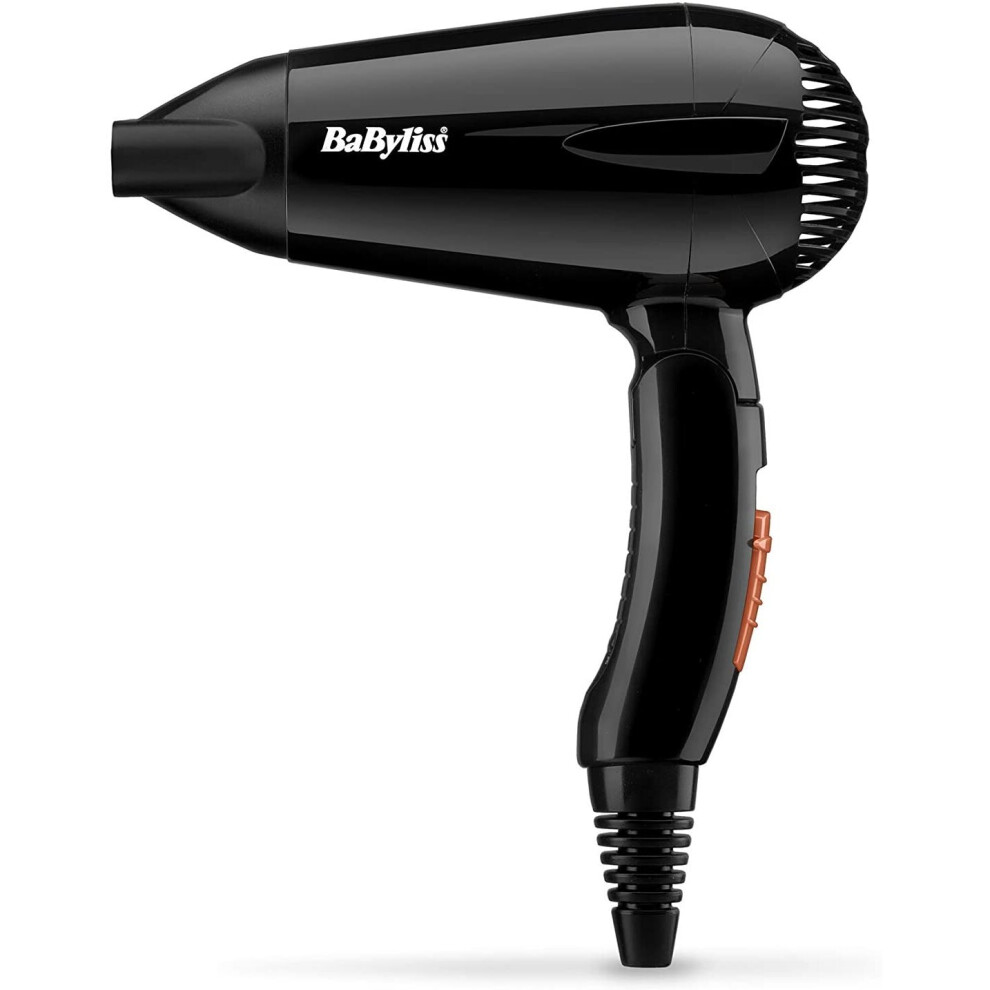 BaByliss Travel 2000 W Hair Dryer - Black