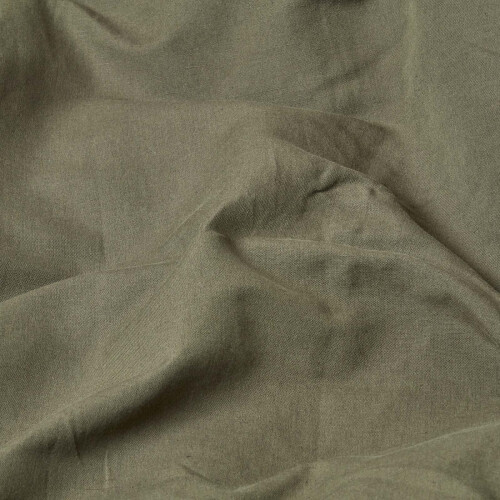 Homescapes (Khaki Green, Single) Linen Deep Fitted Sheet 2