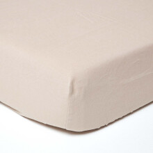 (Natural, Single) Linen Deep Fitted Sheet