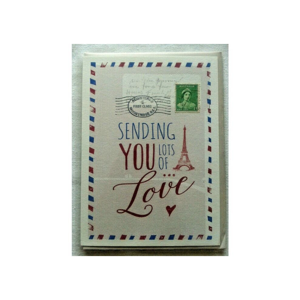 Greeting Card With Envelope - Sending You Lots Of Love