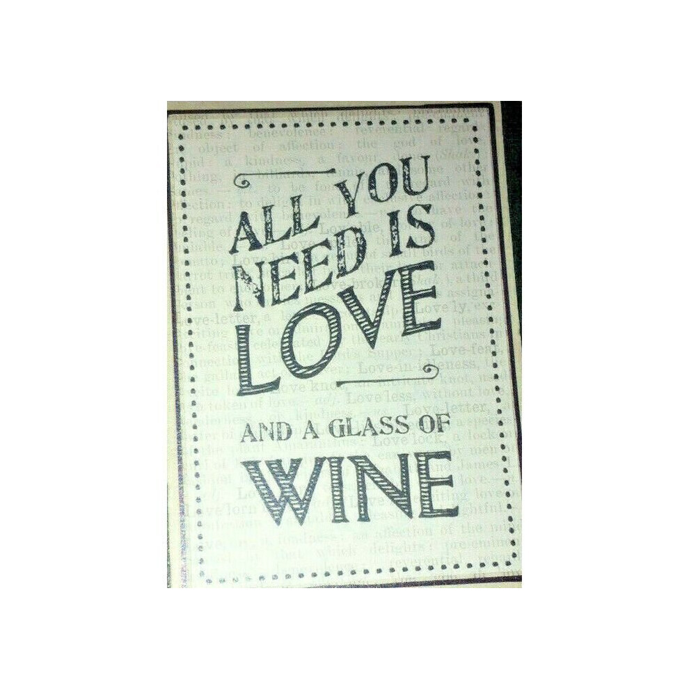East Of India Greeting Card With Envelope - All You Need Is Love...