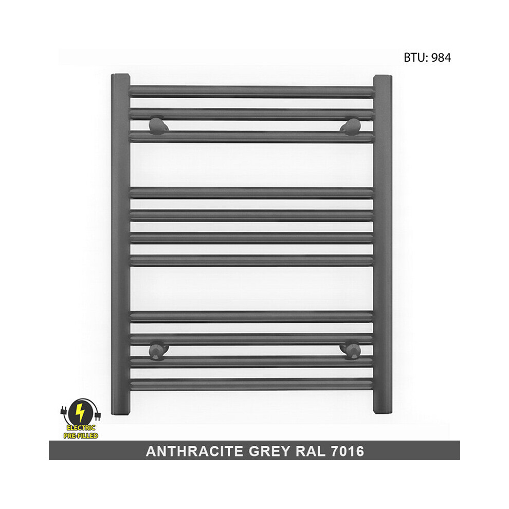 (500 X 600Mm (H)) Anthracite Electric Bathroom Towel Rail Radiator 9028009413615