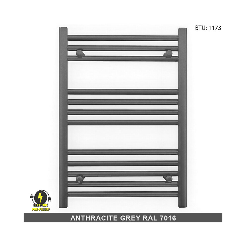 (550 X 700Mm (H)) Anthracite Electric Bathroom Towel Rail Radiator 9028009413707