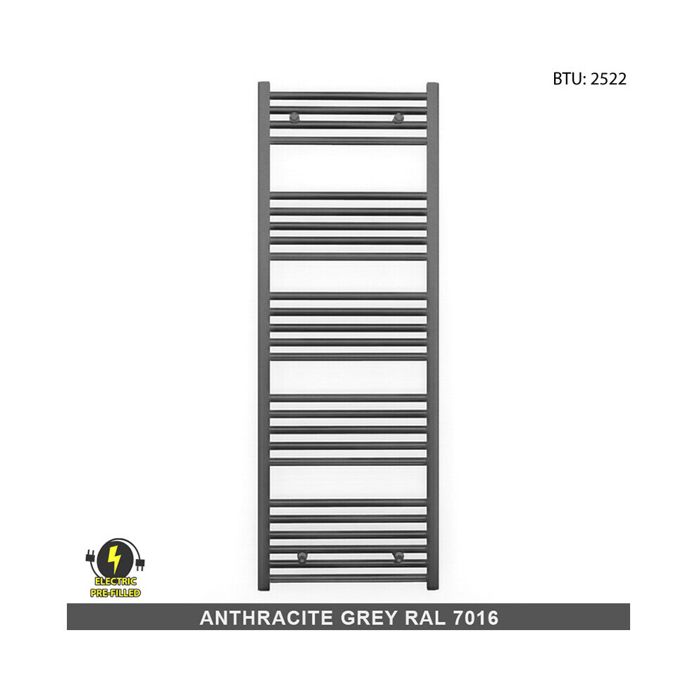 (600 X 1400Mm (H)) Anthracite Electric Bathroom Towel Rail Radiator 9028009413813
