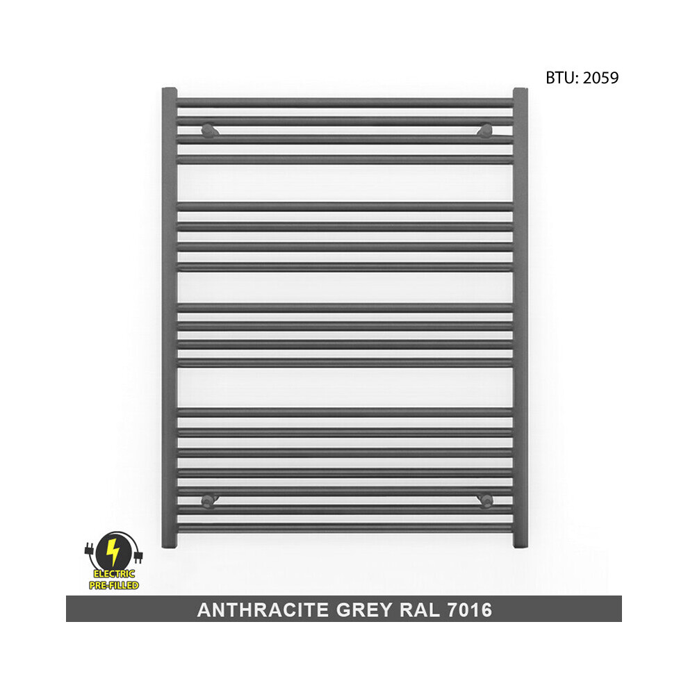 (700 X 1000Mm (H)) Anthracite Electric Bathroom Towel Rail Radiator 9028009413844