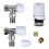 SPARES2GO Tower TRVPACK Thermostatic Radiator Valve Set with Lockshield, 10-15mm, White TRV Head, 7C-28C Range (Code 05-VCH-418) 6