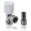 SPARES2GO Tower TRVPACK Thermostatic Radiator Valve Set with Lockshield, 10-15mm, White TRV Head, 7C-28C Range (Code 05-VCH-418) 7