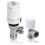 SPARES2GO Tower TRVPACK Thermostatic Radiator Valve Set with Lockshield, 10-15mm, White TRV Head, 7C-28C Range (Code 05-VCH-418) 1