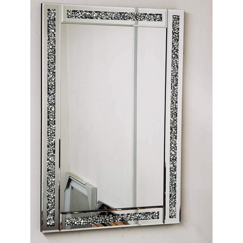 Large jewel wall mirror loose diamante new crystal mirror 50x60cm