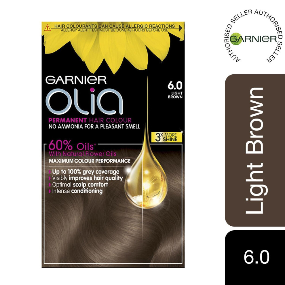Garnier Brown Olia 6.0 Light No Ammonia Permanent Hair Dye