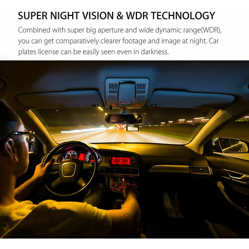 Car Dash Camera Front And Rear HD Security Cam 4" Touchscreen 2