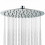 Round Shower Head Chrome Large Flat Rainfall Head Pressure 9.5'' 1
