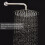 Round Shower Head Chrome Large Flat Rainfall Head Pressure 9.5'' 3