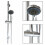 Shower Head & Slide Riser Rail Bracket Kit With Soap Dish 1
