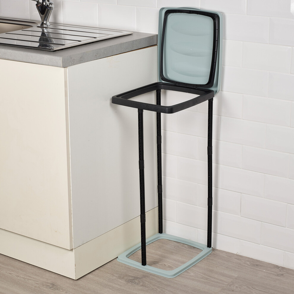 (Teal) 60L Bin Bag Stand Plastic Rubbish Refuse Holder