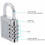 (Silver, 2 pcs) 4 Digit Combination Padlock - Locker Luggage Lock 3
