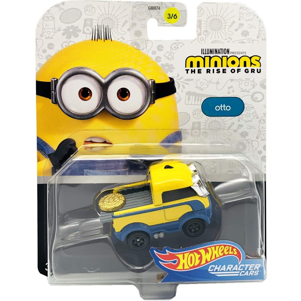 Hot Wheels 1/64 Minions The Rise of Gru Character Car-Otto(3/6)