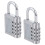 (Silver, 2 pcs) 4 Digit Combination Padlock - Locker Luggage Lock 1