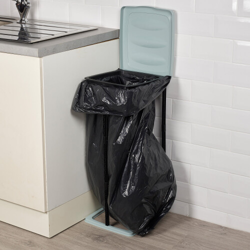URBN Living (Teal) 60L Bin Bag Stand Plastic Rubbish Refuse Holder 2