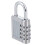 (Silver, 1 pcs) 4 Digit Combination Padlock - Locker Luggage Lock 1