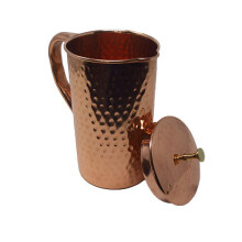 (Jug 4) Copper Water Jug Traditional Hand Hammered Ayurvedic Health