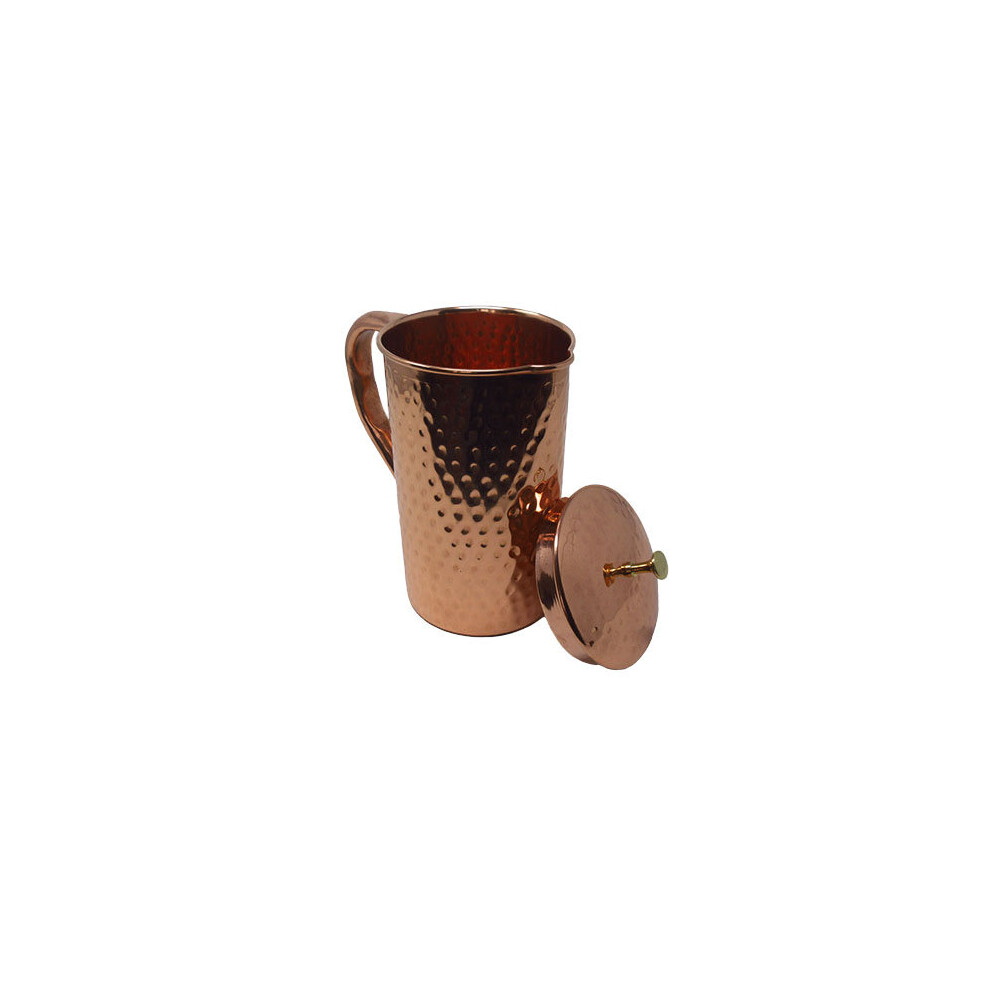 (Jug 4) Copper Water Jug Traditional Hand Hammered Ayurvedic Health