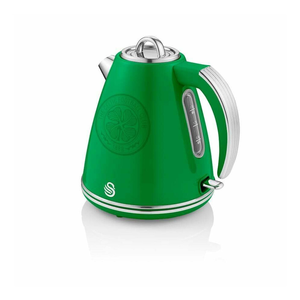 Swan Celtic Retro Jug Kettle 1.5L Stainless Steel 800W Boil Dry in Green  SK19020CELN