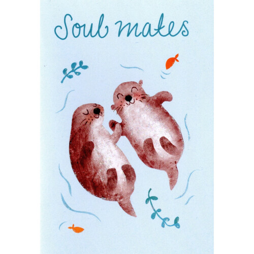 Soul Mates Cute Greeting Card Hello You Range Blank Inside