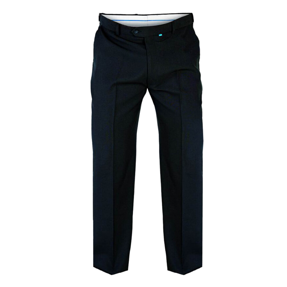 (58S, Black) Duke Mens Kingsize Max D555 Adjustable Waist Trousers-image-OPC-P55DDZP-NEW