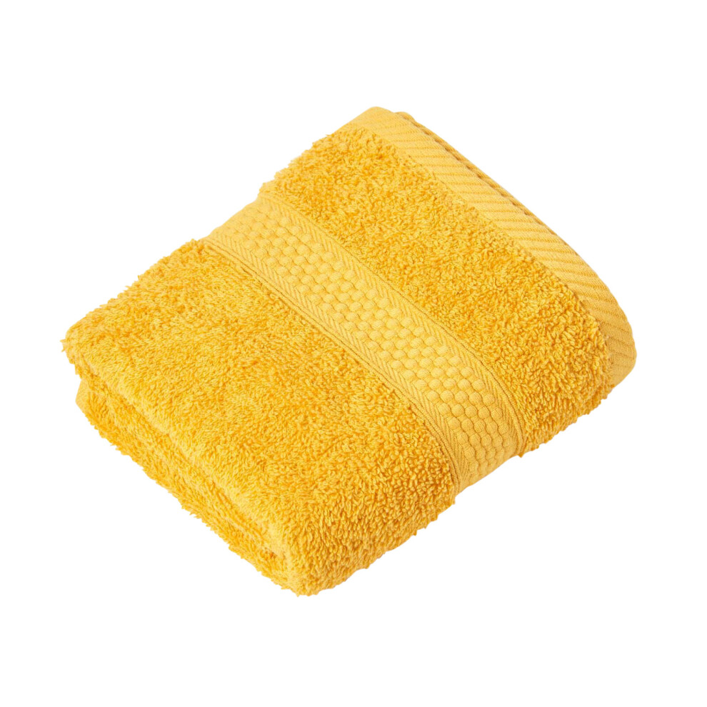 Homescapes (Ochre, Hand Towel) 100% Turkish Cotton 500 Gsm