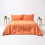 Homescapes (Burnt Orange, Single) Linen Deep Fitted Sheet 4
