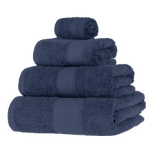 (Navy Blue, 4 Piece Set) 100% Turkish Cotton 500 GSM