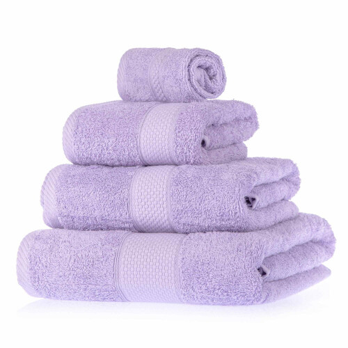 Homescapes (Lilac, 4 Piece Set) 100% Turkish Cotton 500 GSM