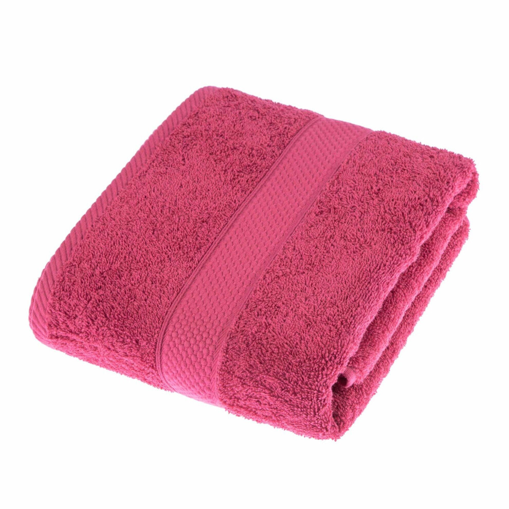 Homescapes (Raspberry, Bath Towel) 100% Turkish Cotton 500 Gsm