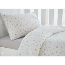 Silentnight Cot Bed Junior Jersey Star Duvet Cover & Pillowcase Set