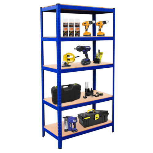 Monster Racking Garage Shed Storage Metal Shelving Units With 1 x Workbench 1