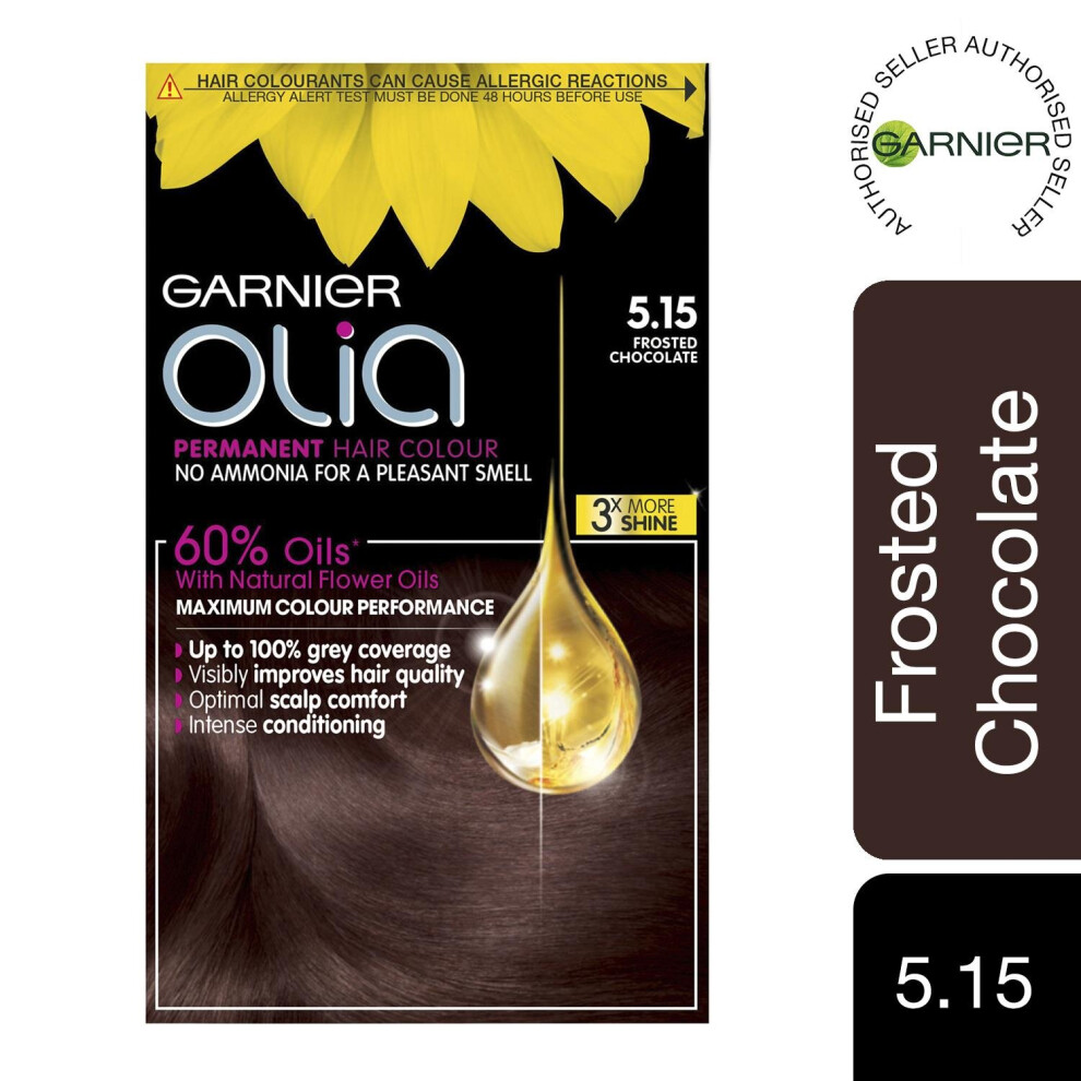 Garnier Olia 5.15 Frosted Chocolate Brown NoAmmonia Permanent Hair Dye