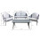Dellonda Echo 4 Piece Aluminium Outdoor Sofa Set - DG59 3