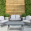 Dellonda Echo 4 Piece Aluminium Outdoor Sofa Set - DG59 4