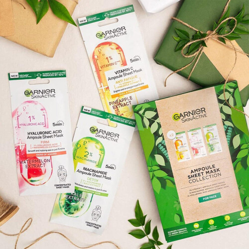 Garnier Garnier 3 Fast Action Ampoule Sheet Mask Collection Gift Set 1