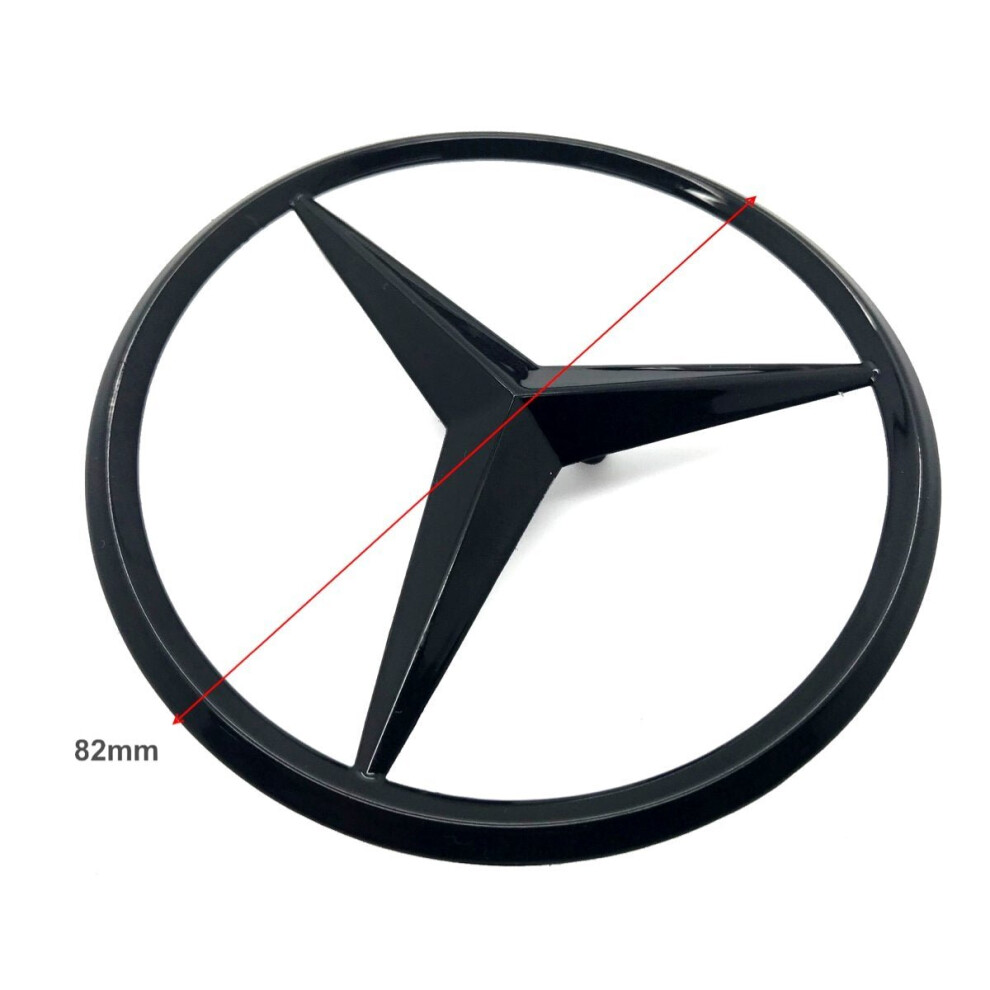 Mercedes Benz 3 Point Gloss Star Emblem Badge For All Mercedes C Class W205 & C63 Amg Black 5060951050931