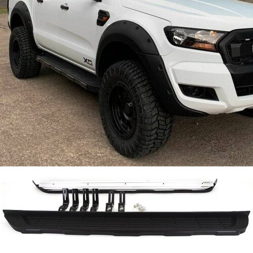 Ford Ranger T6 2011-On Running Boards Side Steps Black OEM Style