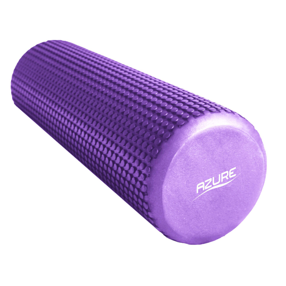 (Purple) Azure Short Foam Roller for Back Leg Muscle Massage Relief