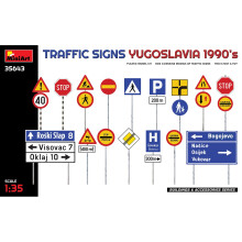 MIN35643 - Miniart 1:35 - Traffic Signs Yugoslavia 1990's