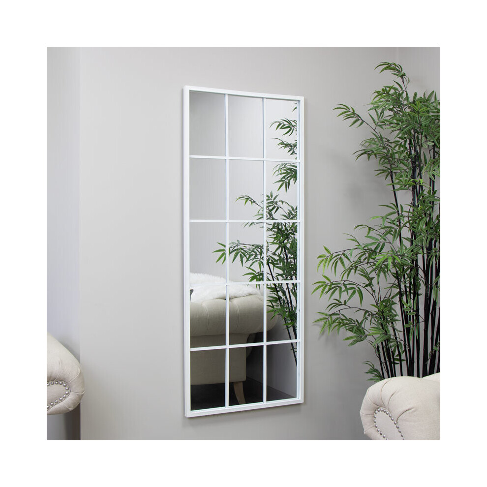 Extra Large White Window Mirror 144cm X 59cm