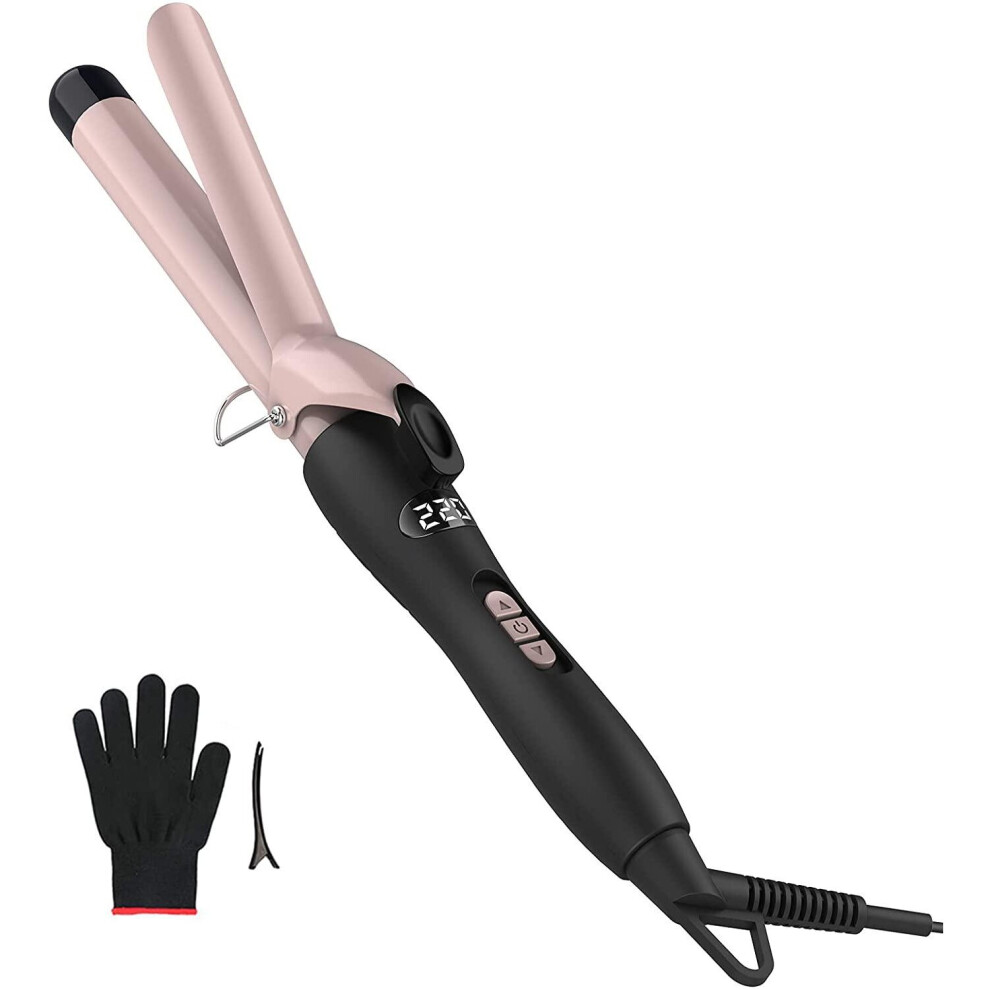 Hair Curling Tong, Hair Curler Curling Iron of Ceramic Tourmaline, LCD Display