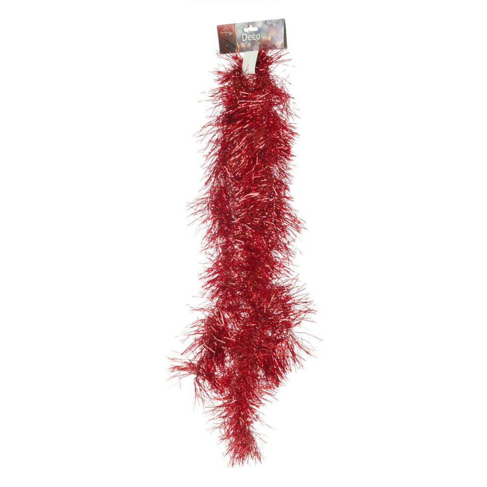 (Red, 1) 8ft (2.70m) Christmas Tree Room Tinsel Decoration